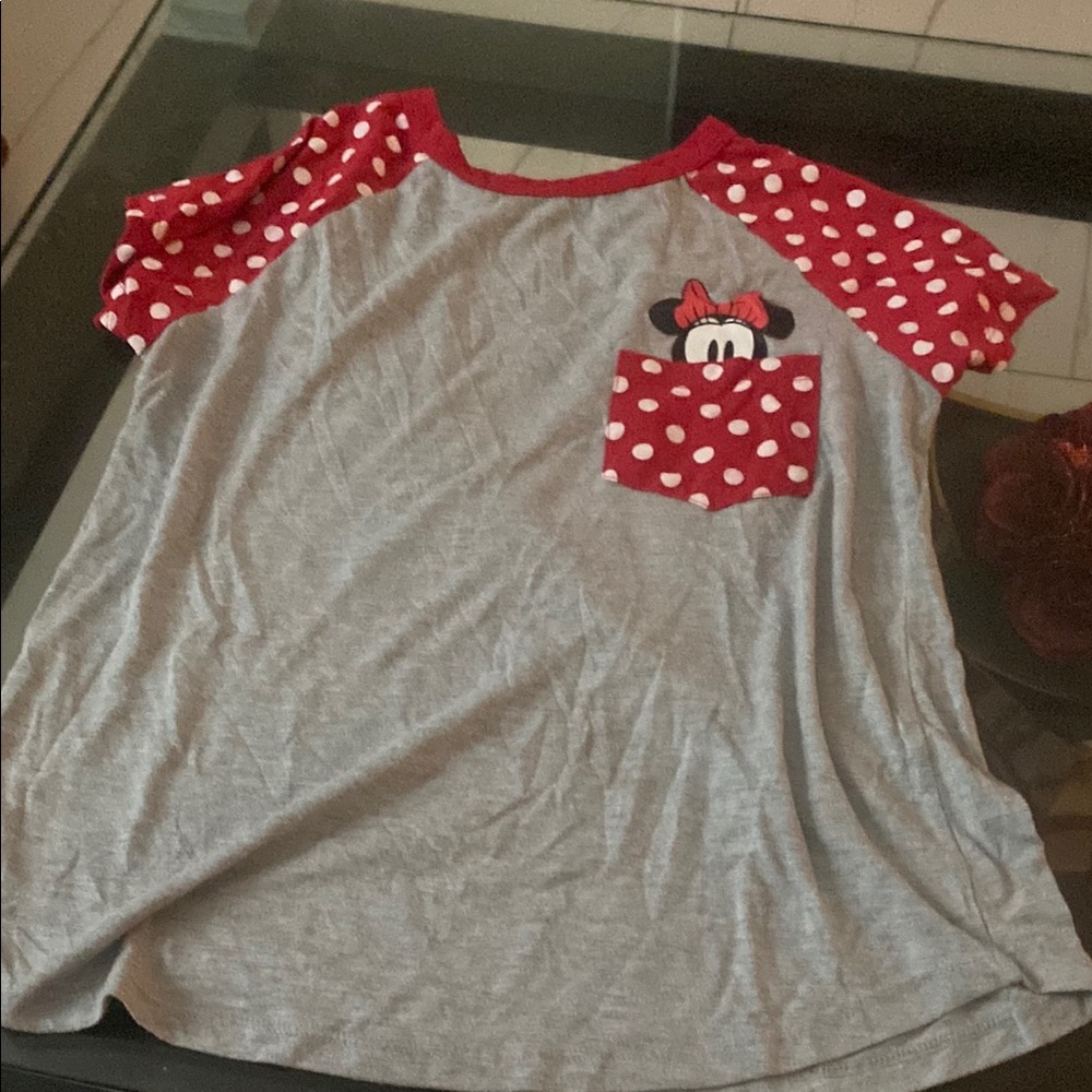 Minnie Mouse Polka Dot Raglan Tee